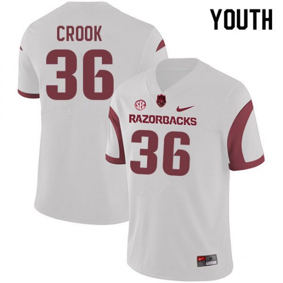 Youth GameDay Jordan Crook #36 Arkansas Stitched College Football Jersey