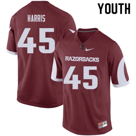 Youth GameDay Josh Harris #45 Arkansas Stitched College Football Jersey