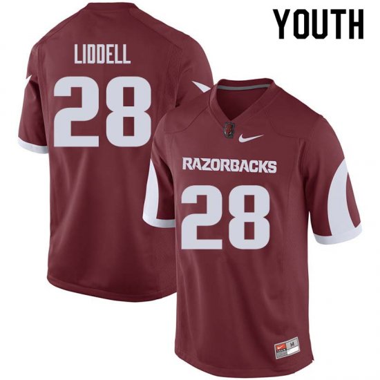 Youth GameDay Josh Liddell #28 Arkansas Stitched College Football Jersey