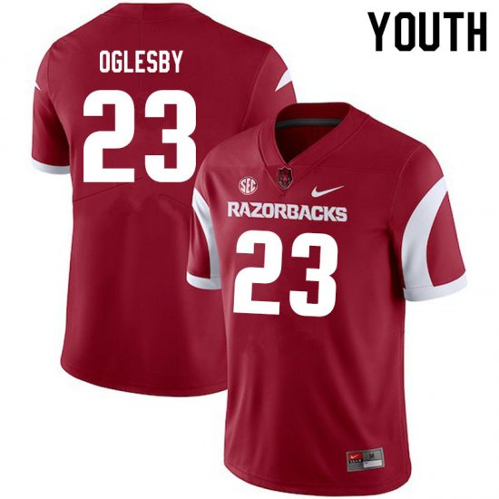 Youth GameDay Josh Oglesby #23 Arkansas Stitched College Football Jersey