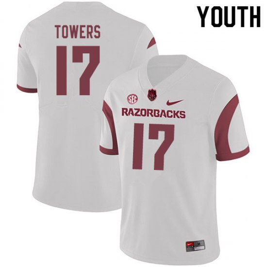 Youth GameDay J.T. Towers #17 Arkansas Stitched College Football Jersey