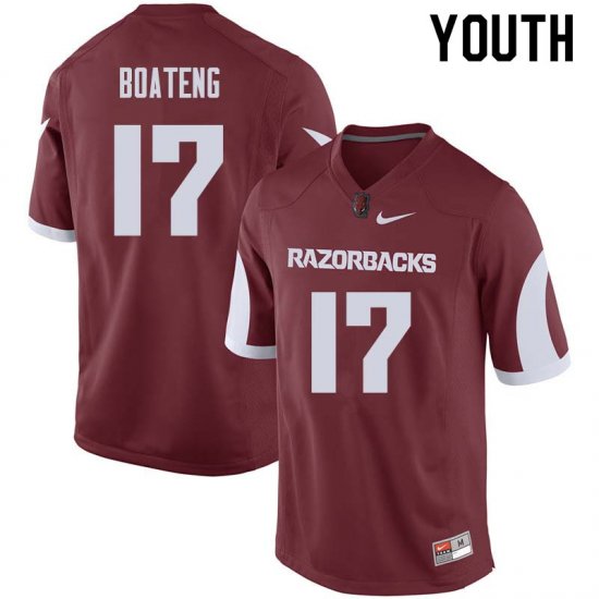 Youth GameDay Kofi Boateng #17 Arkansas Stitched College Football Jersey