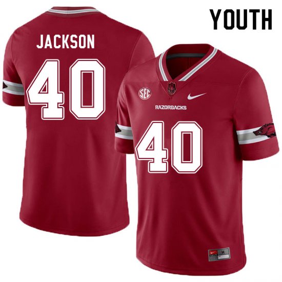 Youth GameDay Landon Jackson #40 Arkansas Stitched College Football Jersey