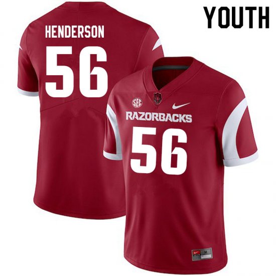 Youth GameDay Marcus Henderson #56 Arkansas Stitched College Football Jersey