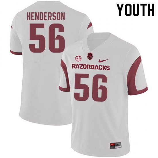 Youth GameDay Marcus Henderson #56 Arkansas Stitched College Football Jersey