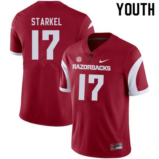 Youth GameDay Nick Starkel #17 Arkansas Stitched College Football Jersey