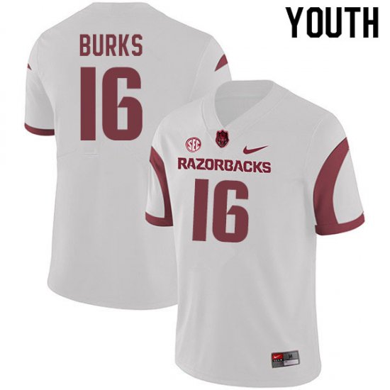 Youth GameDay Treylon Burks #16 Arkansas Stitched College Football Jersey