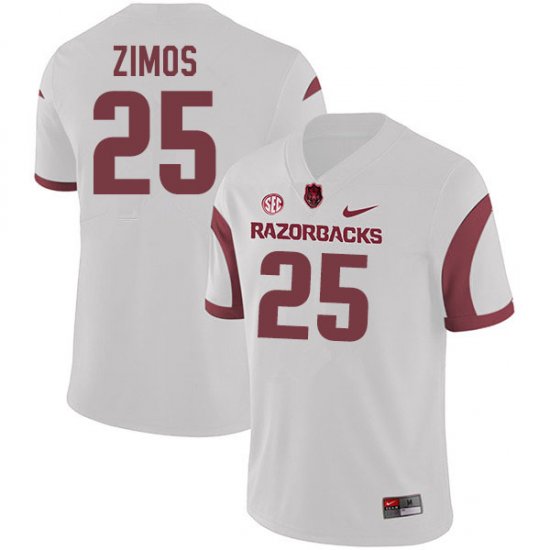 Men GameDay Zach Zimos #25 Arkansas Stitched College Football Jersey